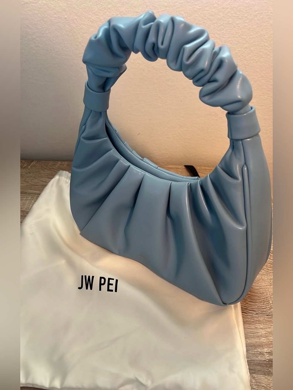 JW PEI Gabbi Ruched Hobo Bag - Light Blue / Ice Blue